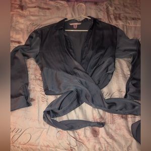 Victorias Secret Wrap Long Sleeve Blouse